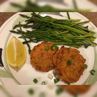galettes de saumon et asperges